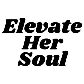 Elevate Her Soul Ladies' Flowy Scoop Muscle Tank - Black Design